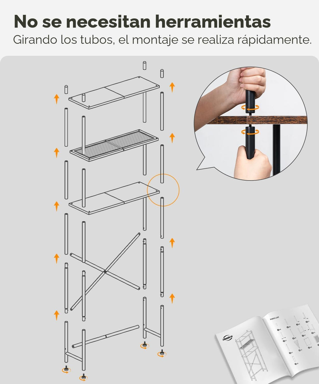 HOOBRO Almacenamiento sobre el inodoro, organizador de baño de 3 ni...