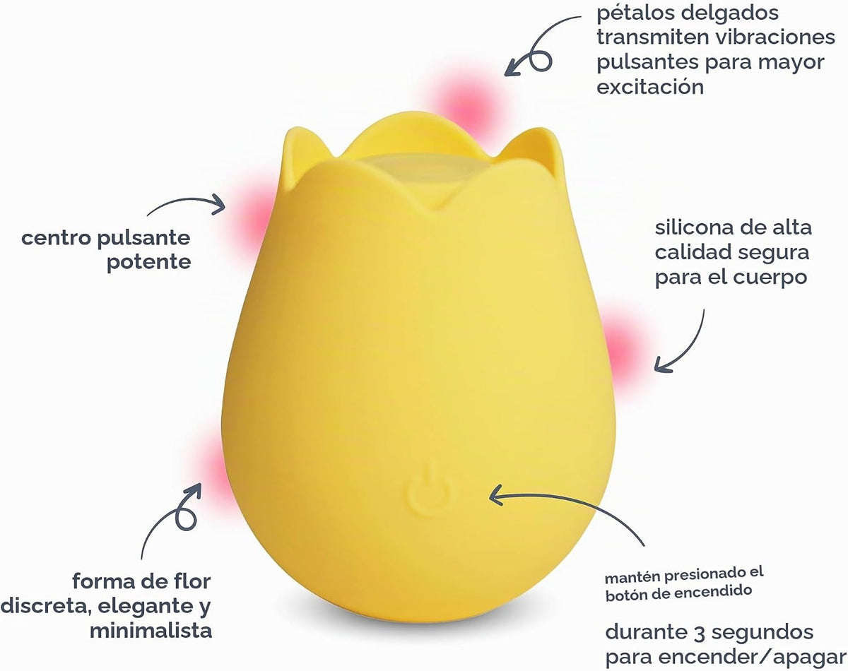 plusOne Vibrador Rose Toy para mujer, estimulador de pezón y clítor...