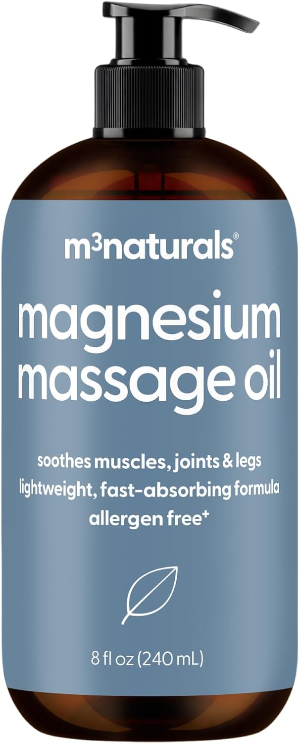 Aceite de masaje de magnesio para dolores musculares y calambres en...