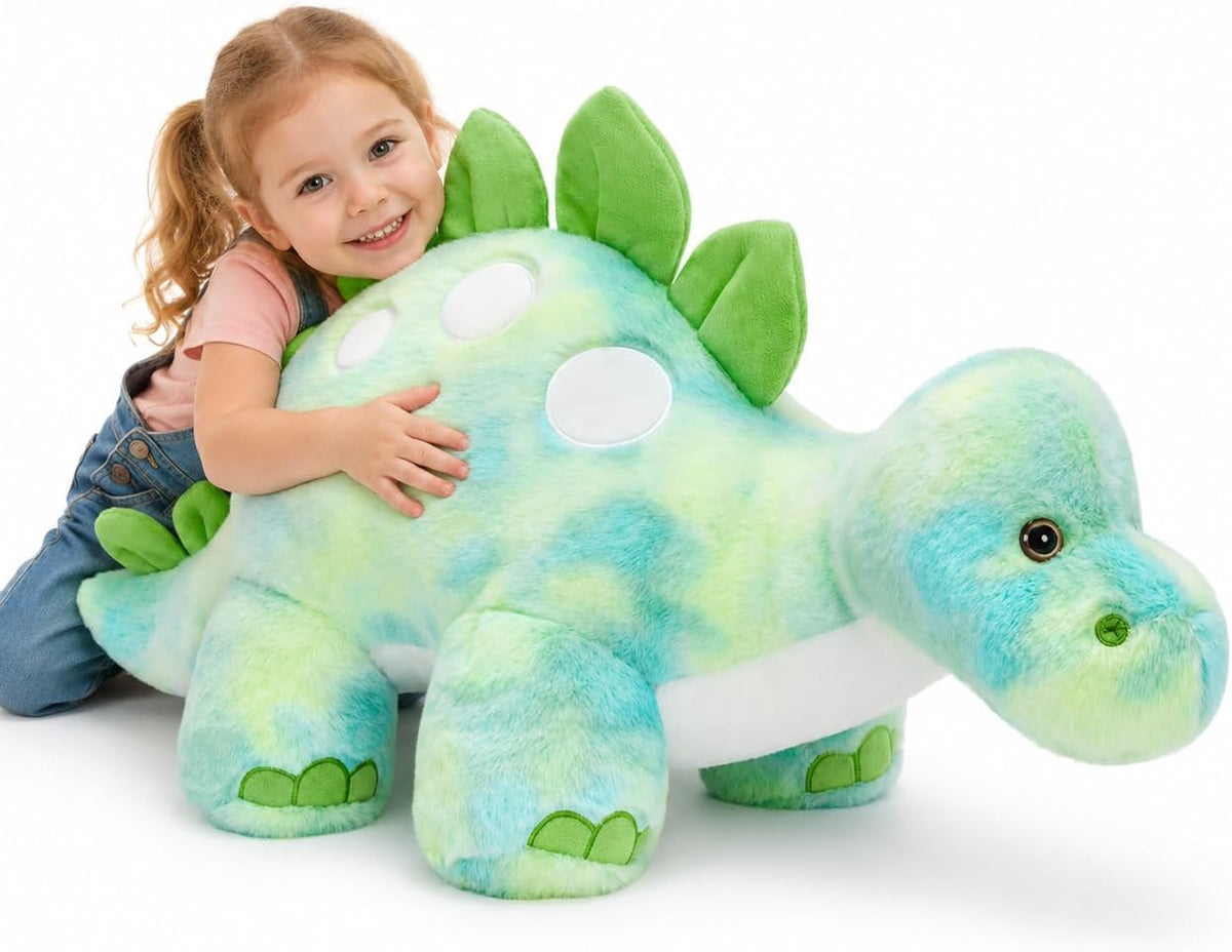 Karister Peluche de dinosaurio gigante para niñas, juguetes de pelu...