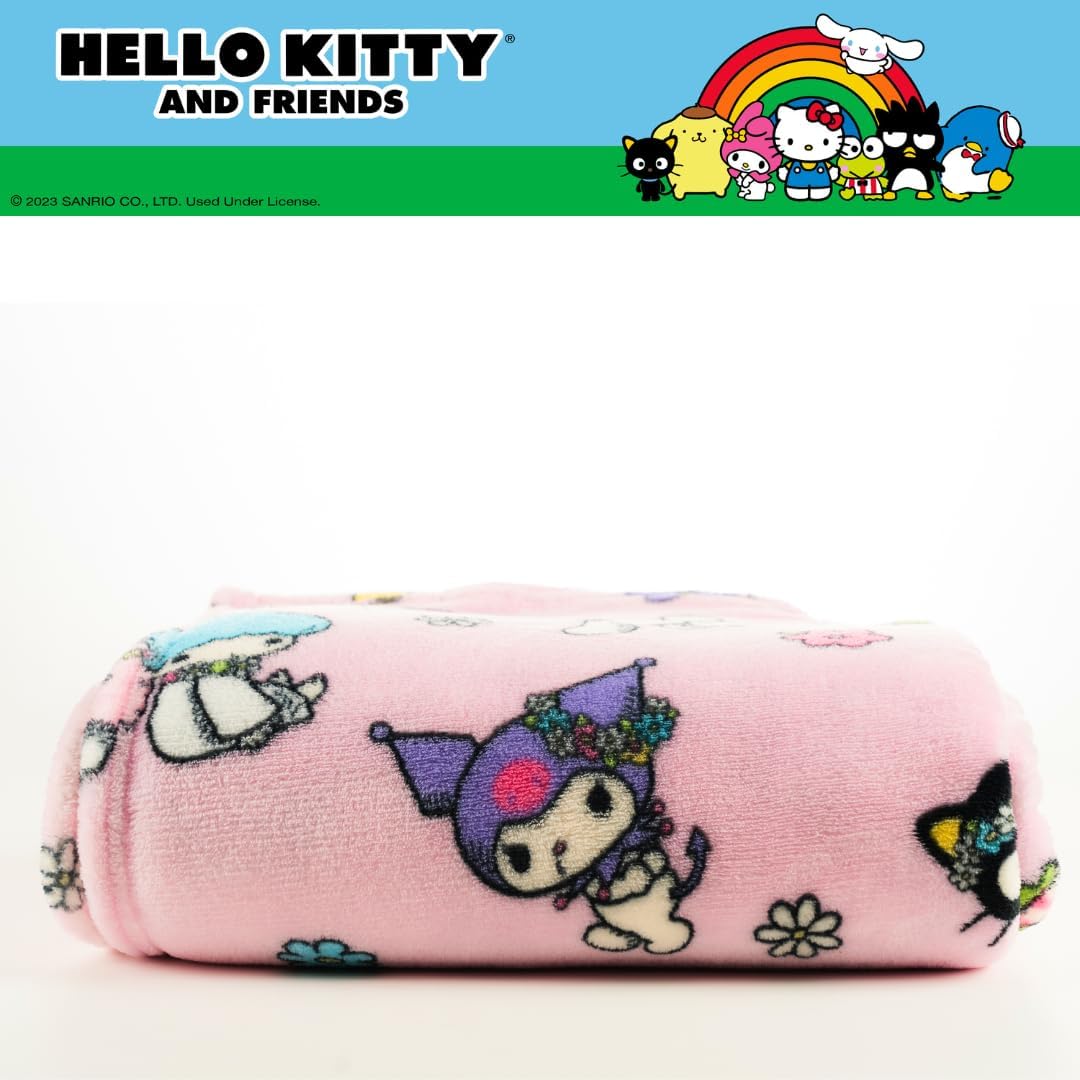 Sanrio - Manta acogedora de Hello Kitty &amp; Friends de 62 x 90 pu...