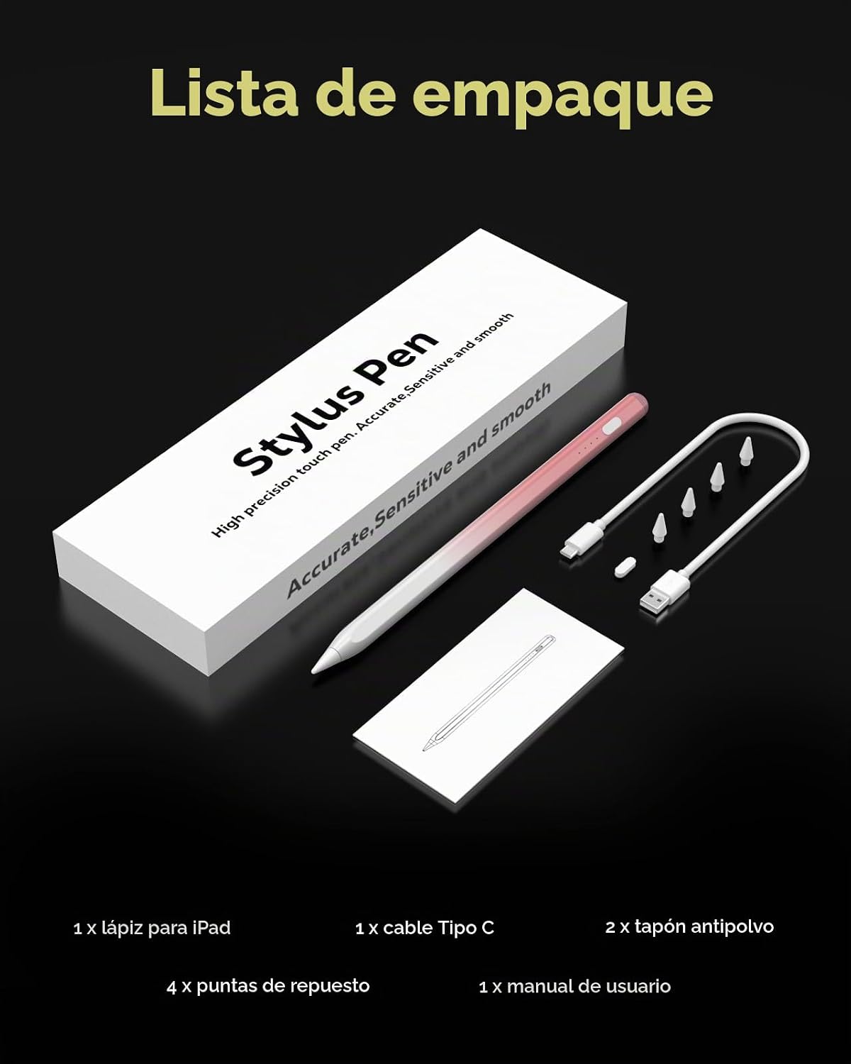 Moko Lápiz para iPad (A16) 11ª 10ª generación, carga rápida USB-C |...