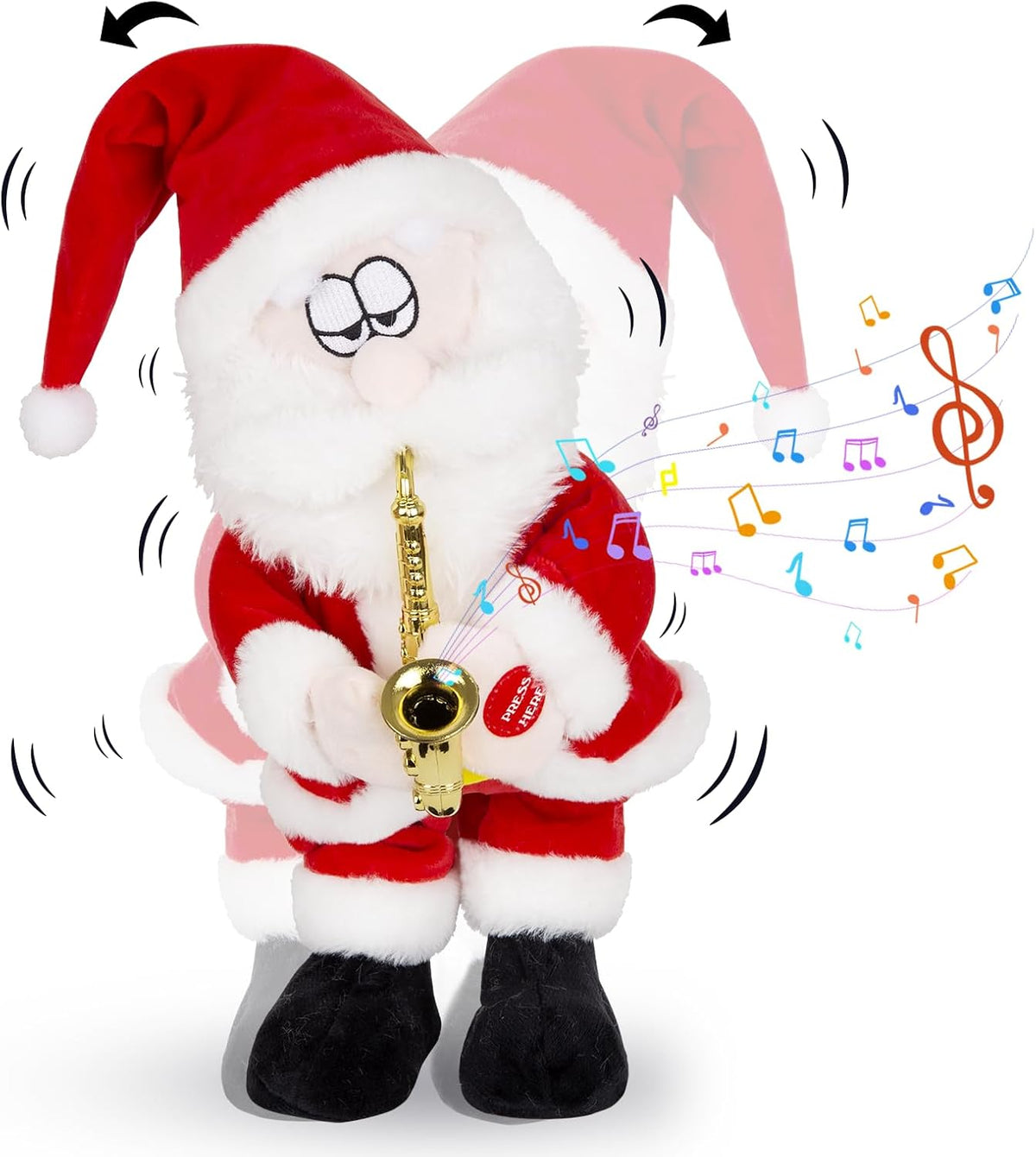 Cantando Bailar y Saxofón Tocando Santa Claus, Animatronics Navidad...