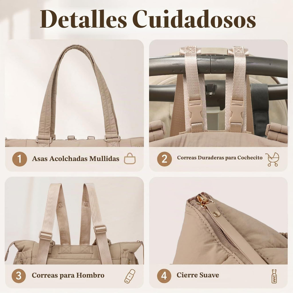 MOMINSIDE Bolsa de pañales con cambiador de pañales, bolsa de pañal...