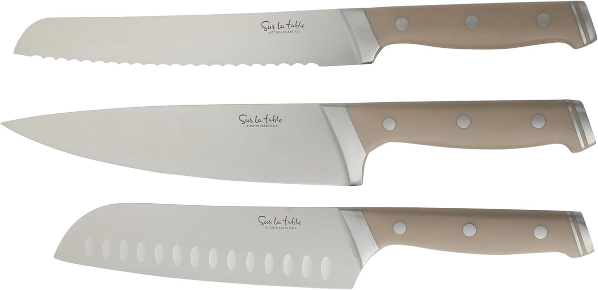 Sur La Table Kitchen Essentials - Juego de cuchillos con bloque, cu...