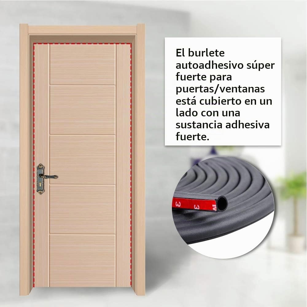 CloudBuyer - Tira de sellado de puerta de 39.4 pies para marco de p...