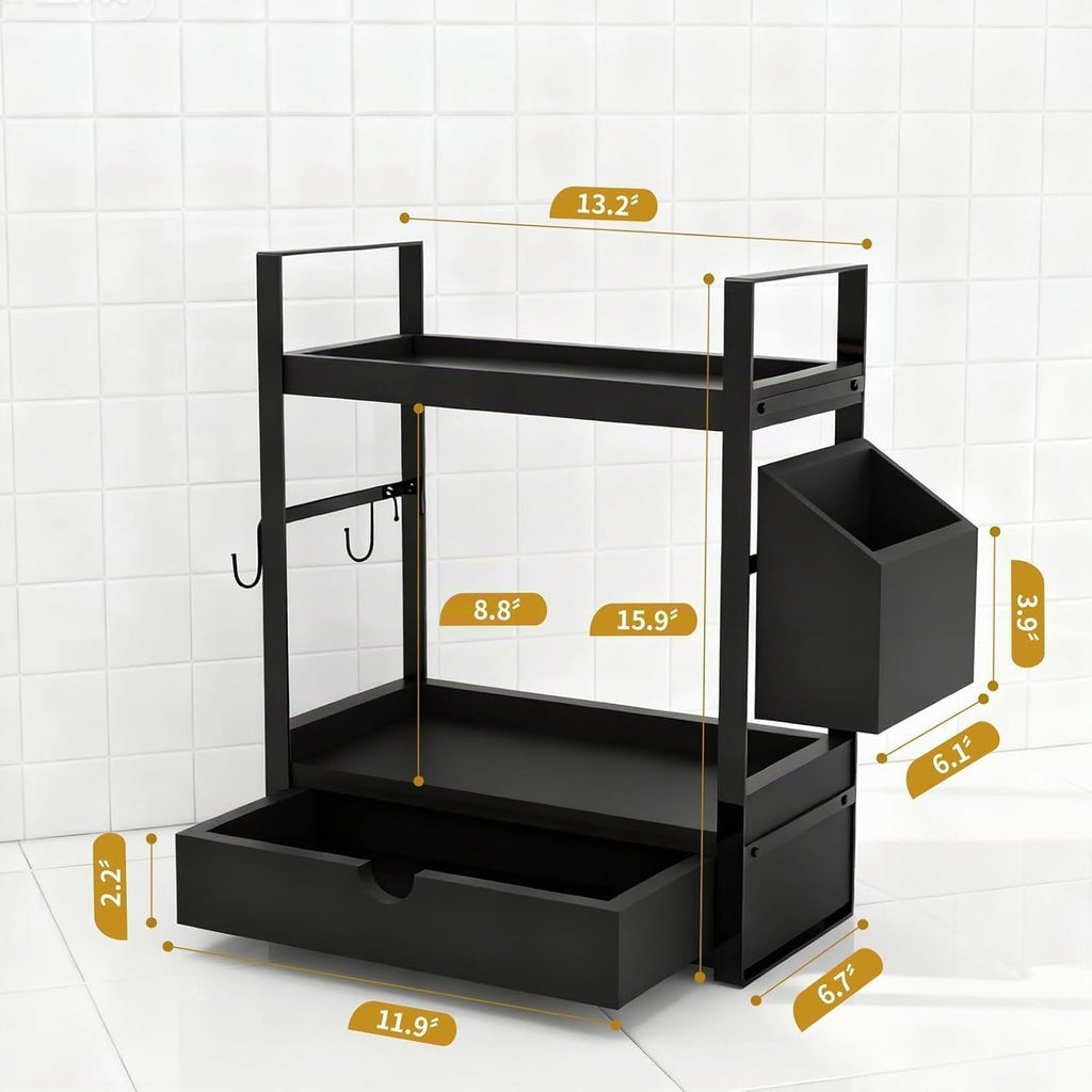 Goliross Organizador y almacenamiento de mostrador de baño con 2 ca...