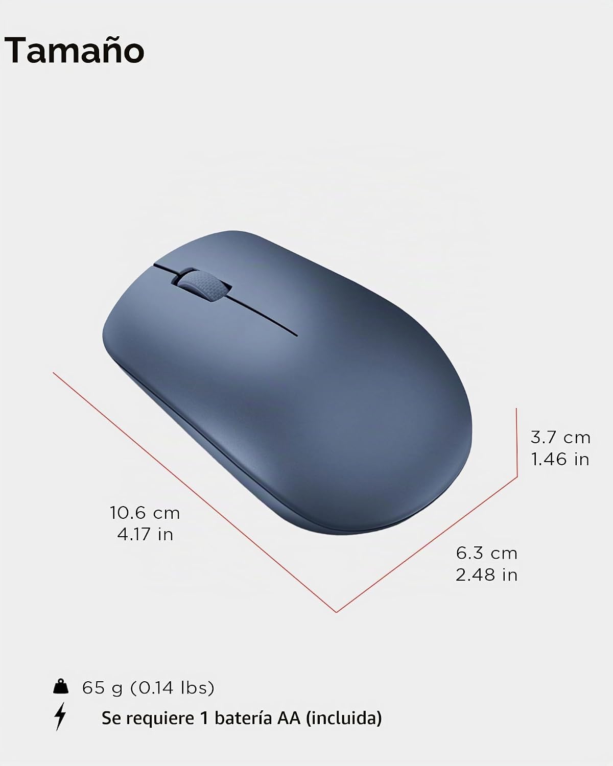 Ratón inalámbrico Lenovo 530 con batería, Nano USB de 2.4GHz, senso...