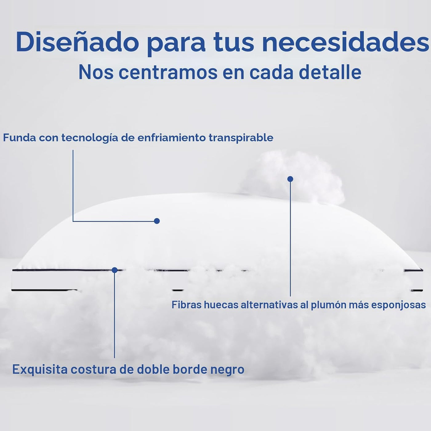 Almohadas Premium de Tamaño Queen, Juego de 2, Almohadas de Cama de...