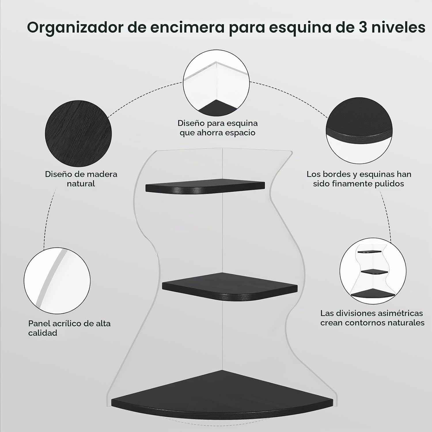 UJQSUN Organizador de mostrador de baño, organizador de mostrador d...