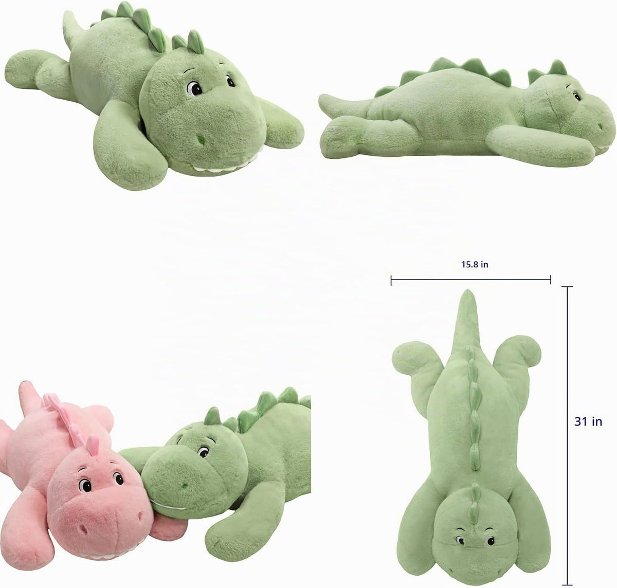 XMV Peluche de dinosaurio con peso de 31 pulgadas y 5 libras, peluc...