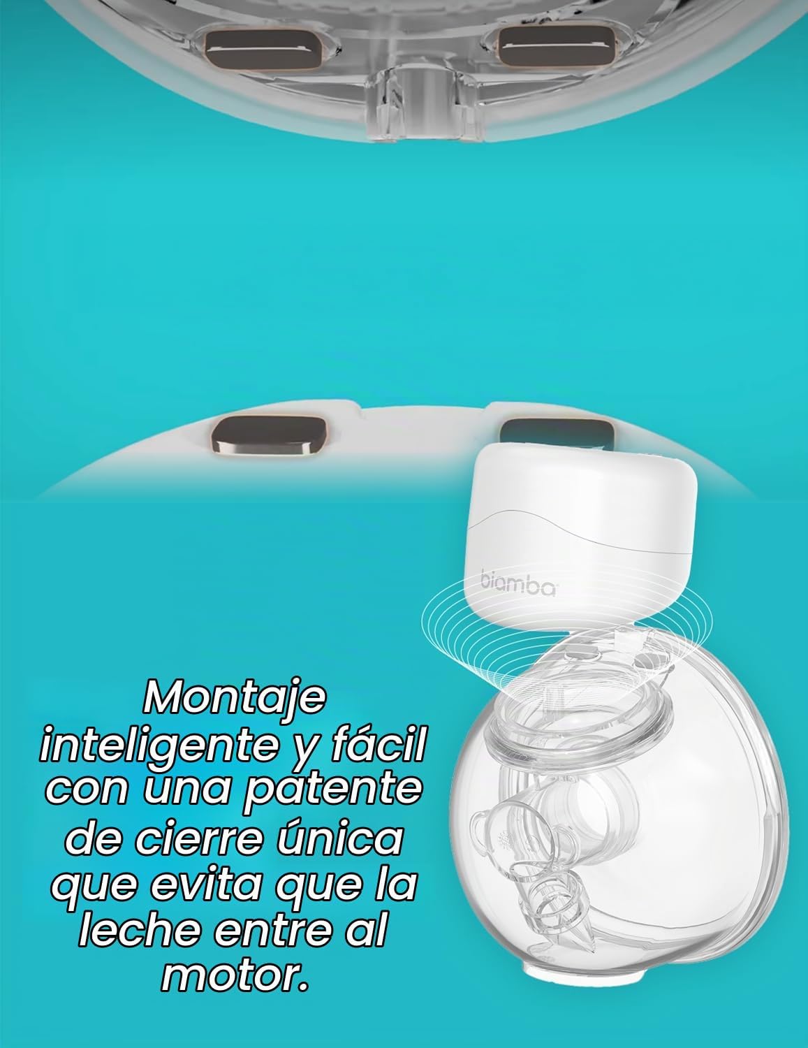 Biamba Extractor de leche portátil Pump Up manos libres, extractor...