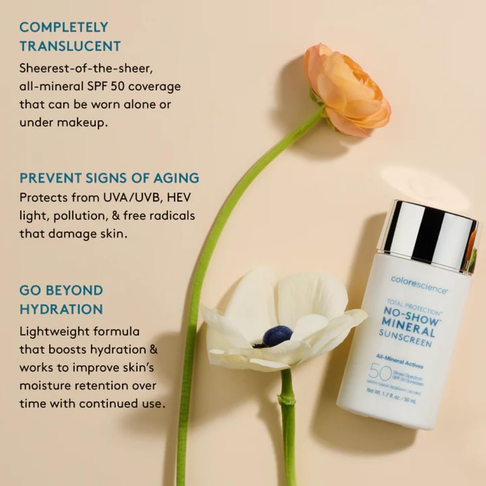 Colorescience, protector solar mineral invisible, SPF 50, 1,7 onzas...