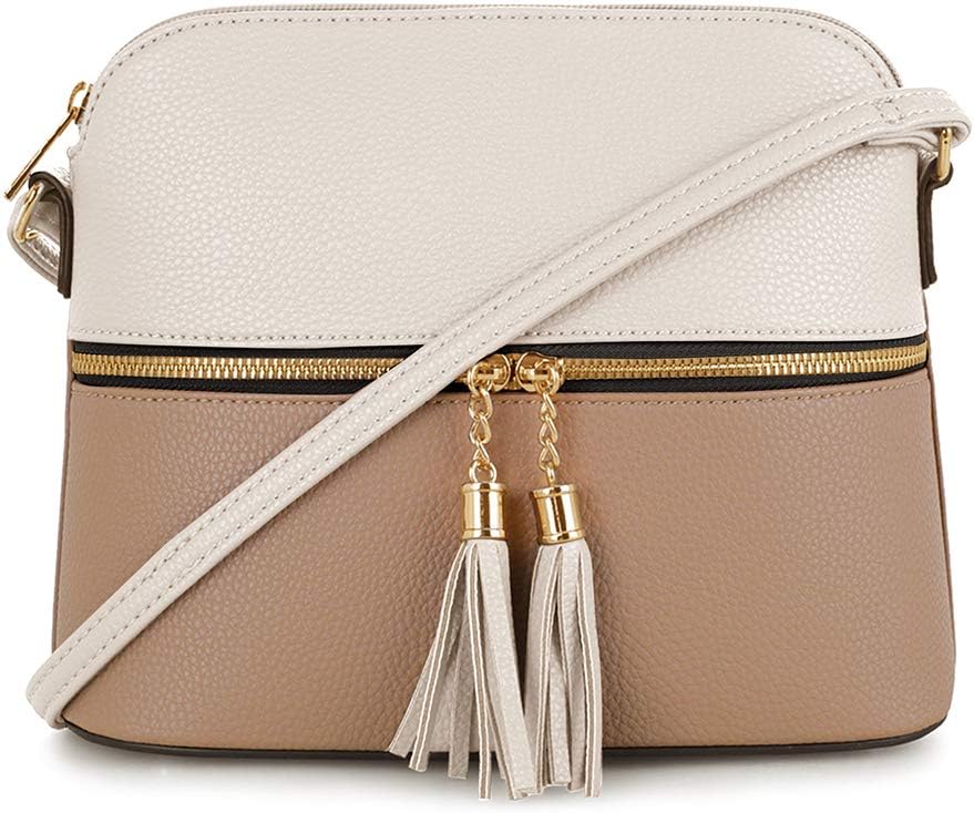 SG SUGU - Bolsa cruzada Lunar ligera y de tamaño mediano, forma de...