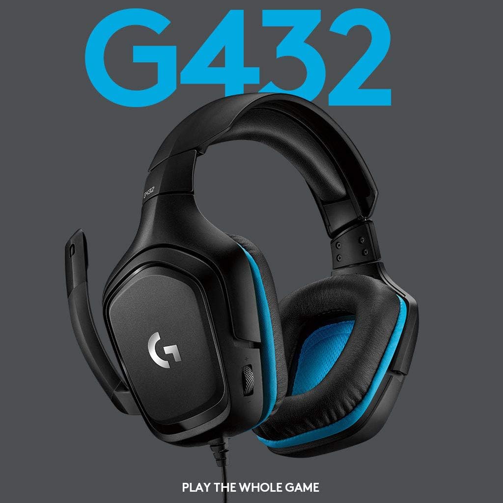 Logitech G432 Auriculares para juegos con cable, sonido envolvente...