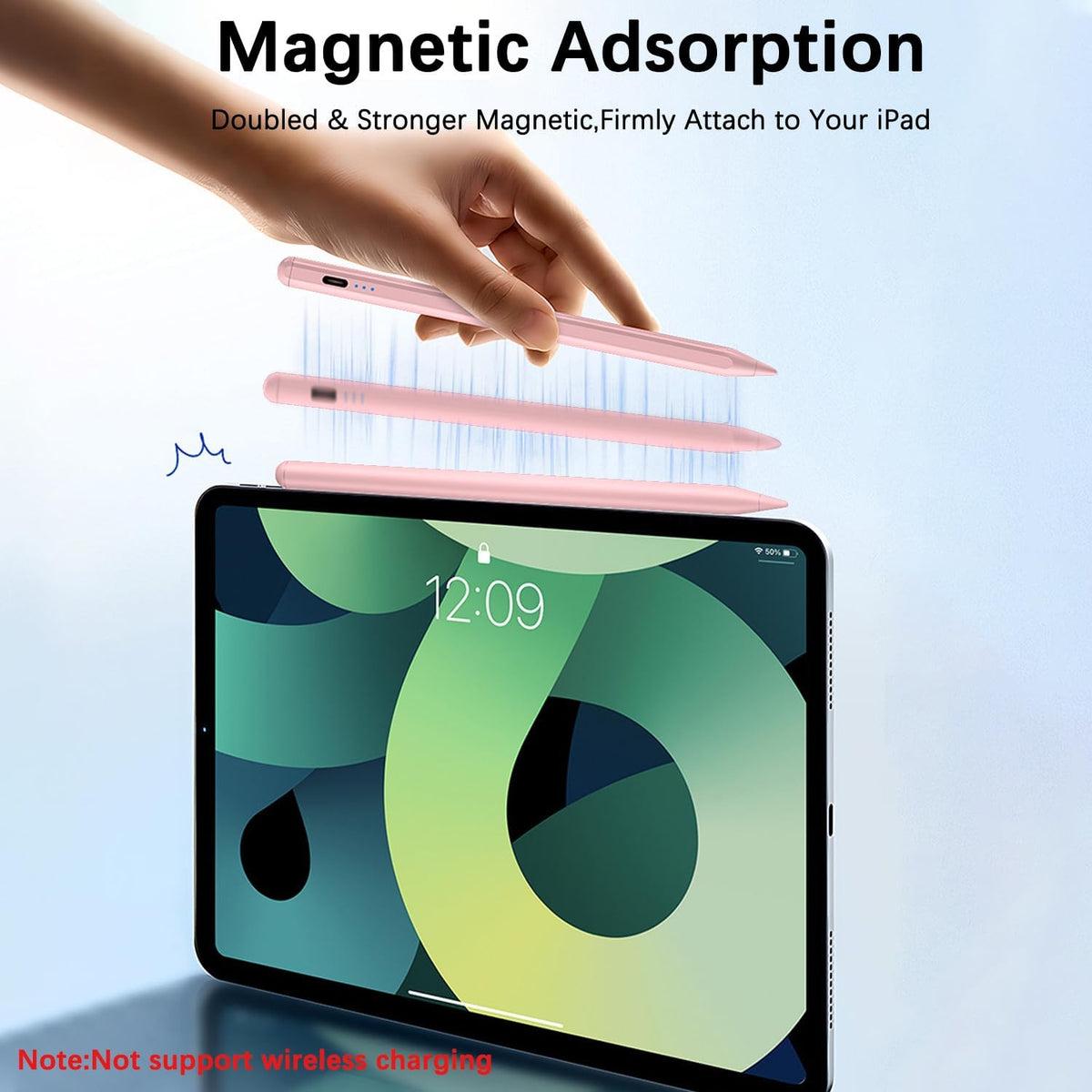 Lápiz óptico para Apple iPad (2026-2018), lápiz digital de carga rá...
