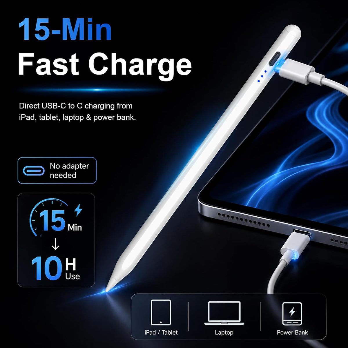 HATOKU Lápiz óptico magnético para Apple iPad 2018-2026 para tomar...