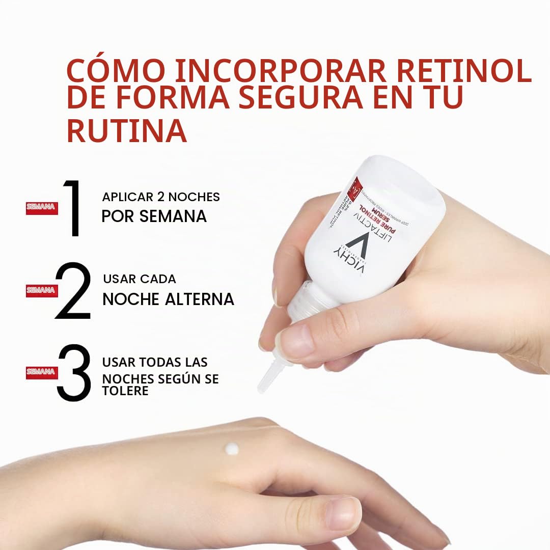 Vichy LiftActiv - Suero de retinol puro al 2% para cara con péptido...