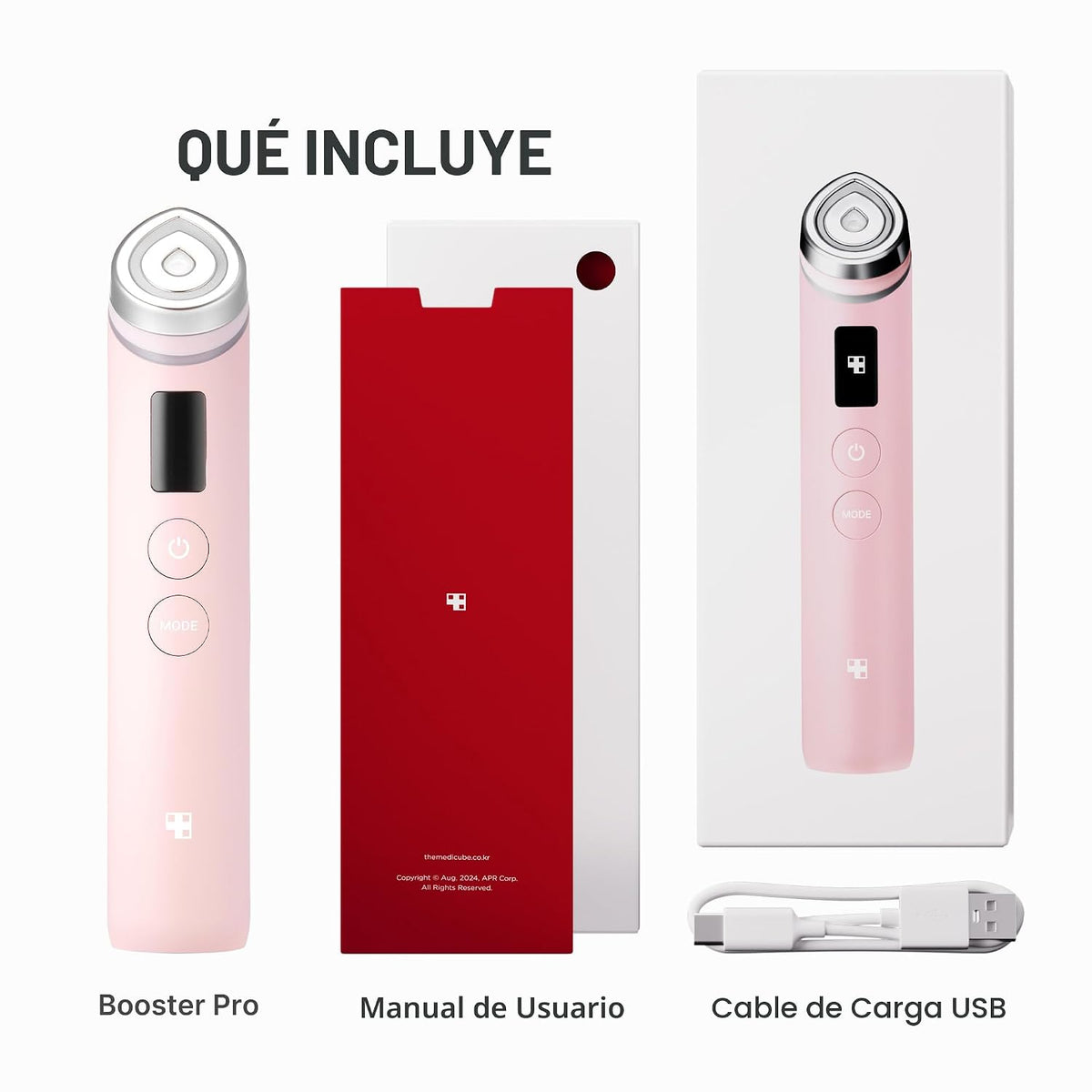 medicube Booster Pro - Masajeador de belleza con brillo de vidrio r...
