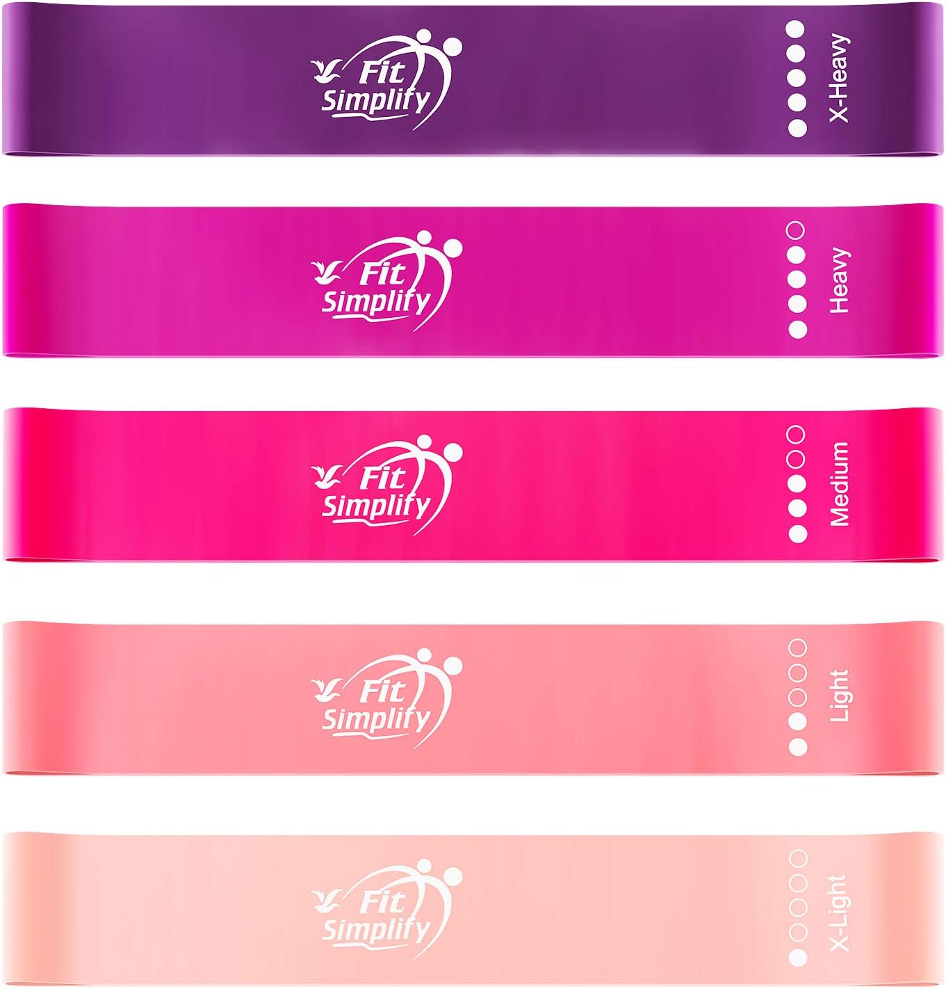 Bandas de ejercicios de bucle de resistencia de Fit Simplify con gu...