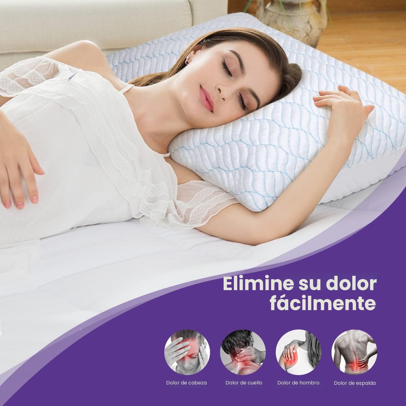 WISHSMILE Juego de 2 Almohadas Refrescantes Tamaño Queen, Almohadas...
