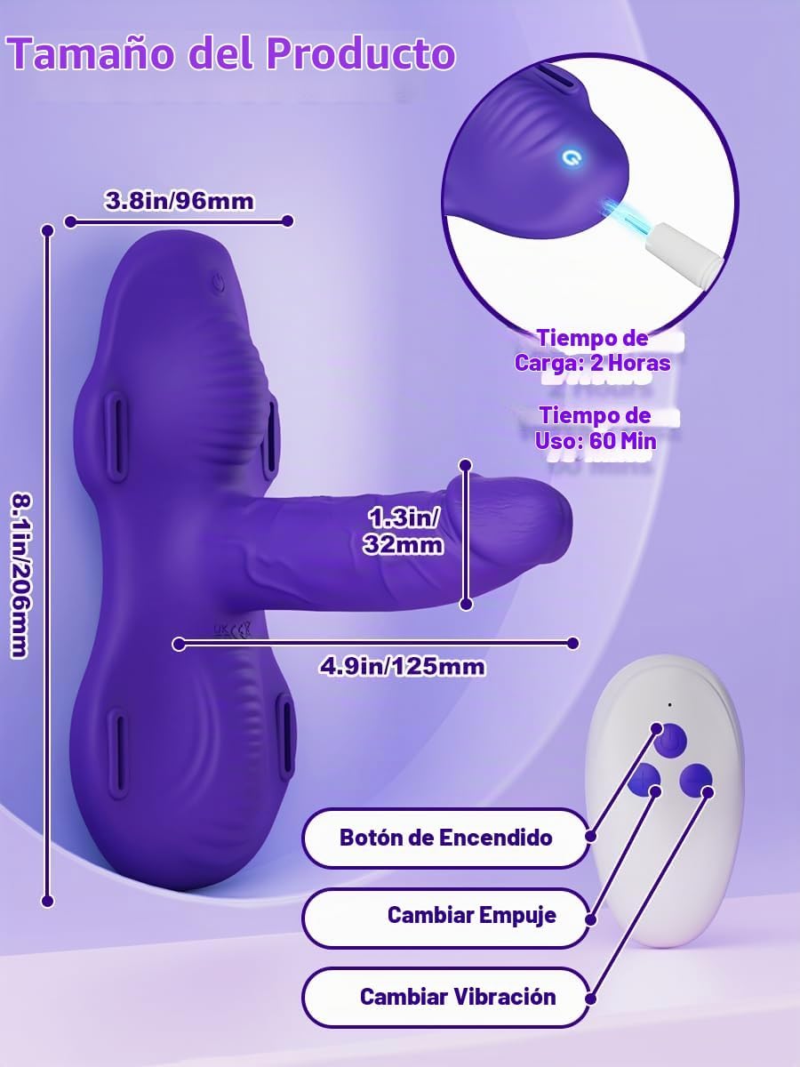 Vibrador de juguete sexual para mujer para sentarse y montar \u2013...