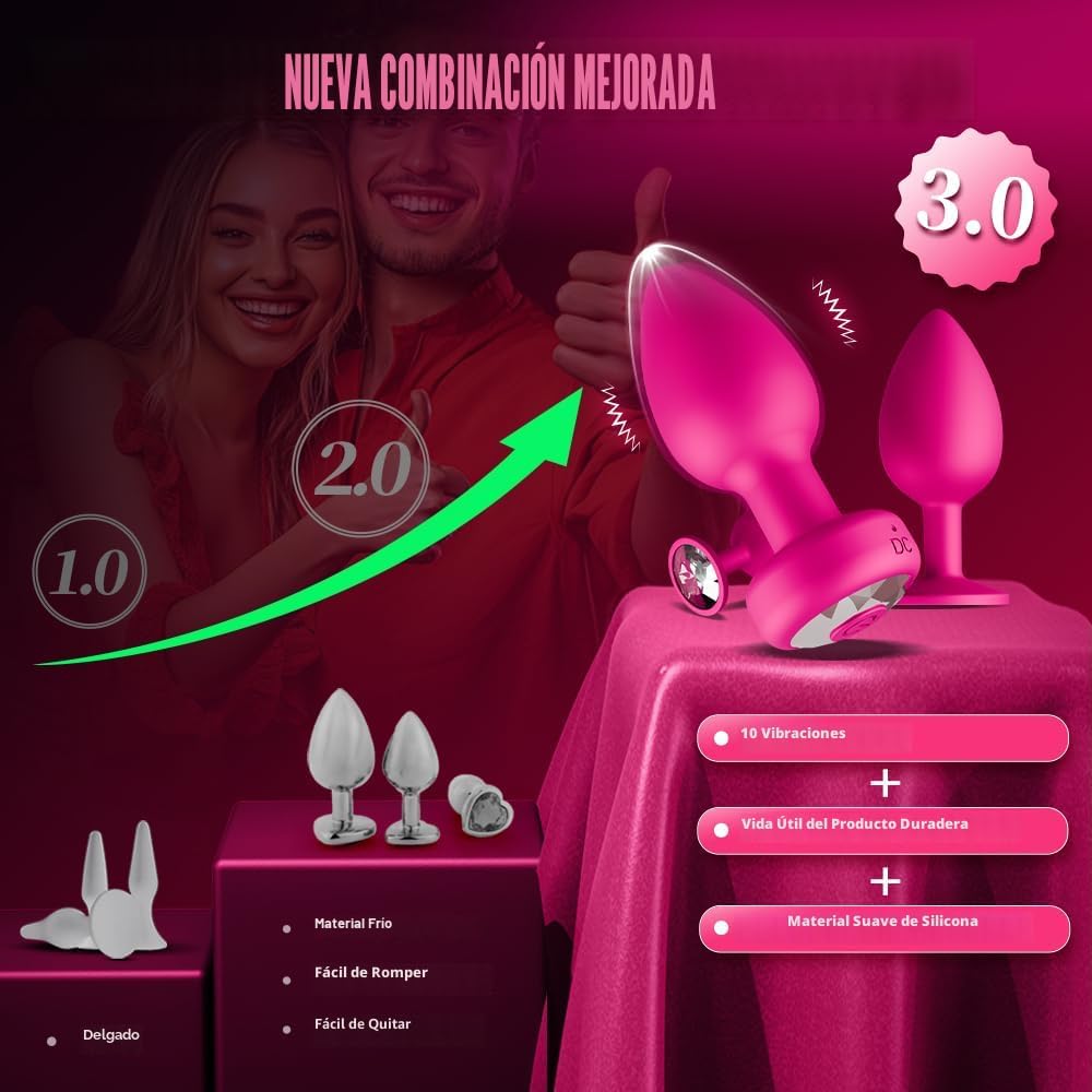 3 piezas de kit de entrenamiento anal juguetes sexuales para adulto...