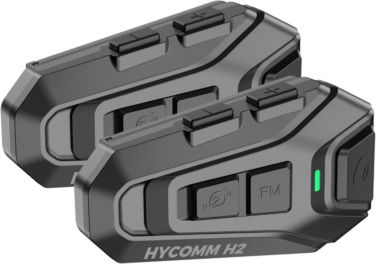 HYCOMM H2 - Auriculares Bluetooth para motocicleta, intercomunicado...