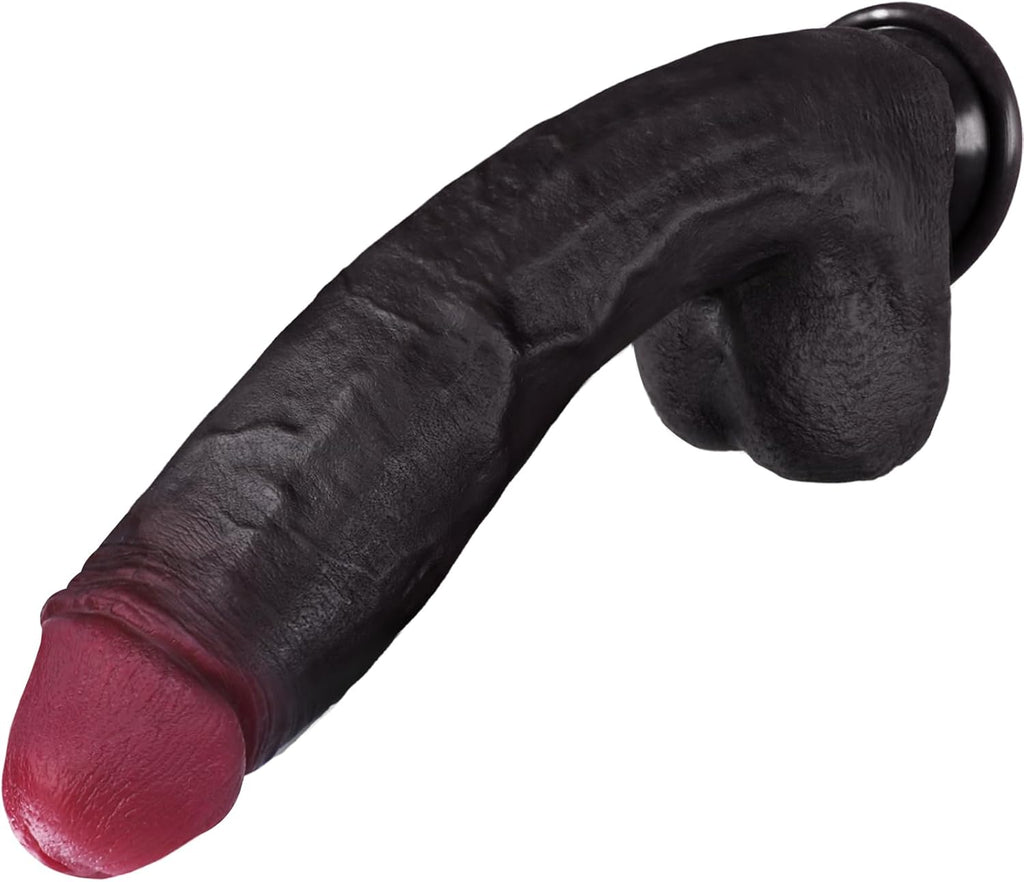 Consolador sexual realista de silicona de 11 pulgadas, consolador g...