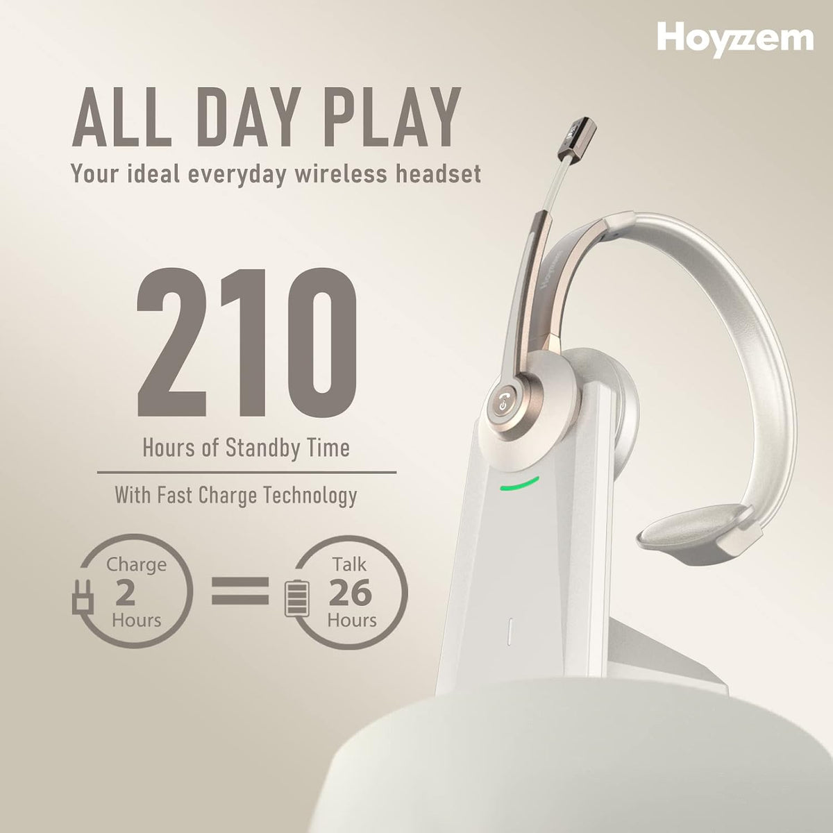 Auriculares Bluetooth, Auriculares Inalámbricos con Micrófono de Ca...