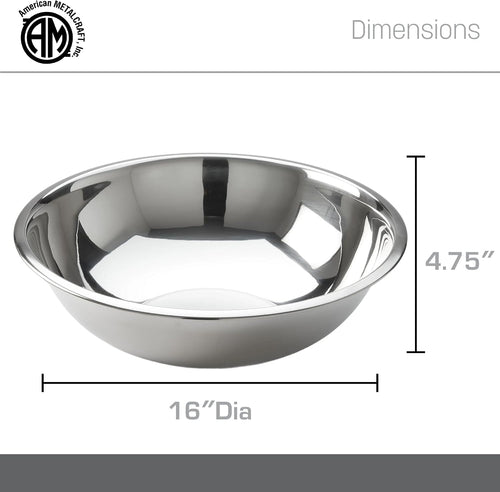 American Metalcraft SSB1300 Bol para mezcla de acero inoxidable, 13...