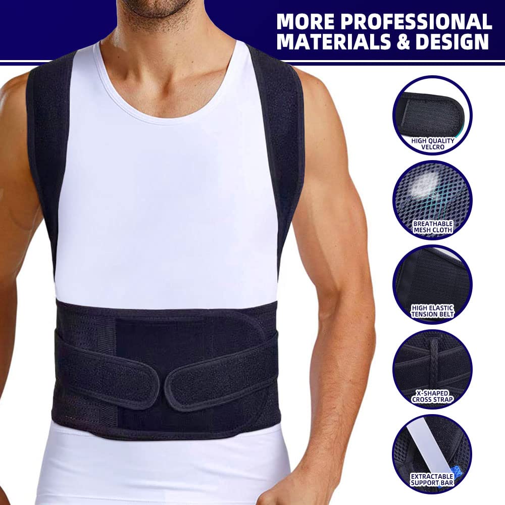 Corrector de postura mejorado para hombres y mujeres, nueva versión...