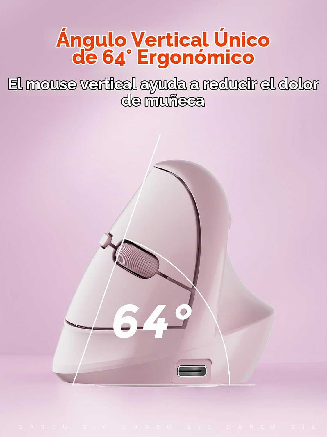 DAREU Ratón inalámbrico vertical ergonómico para manos pequeñas, mo...