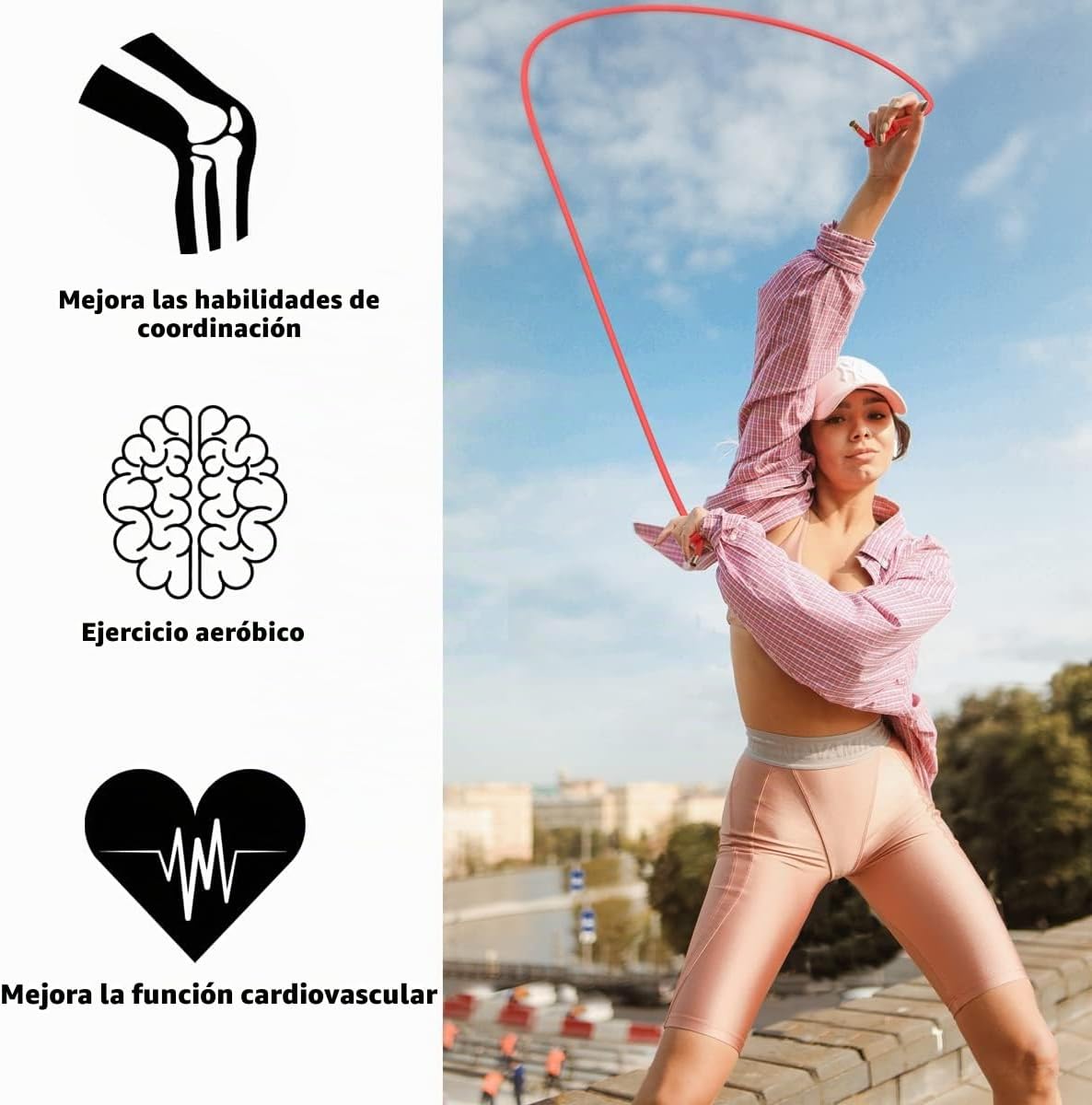 veimia Cuerda de flujo para fitness, de alto rendimiento, cuerda de...