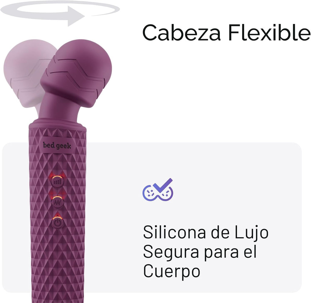 Bed Geek - Masajeador personal de varita con nueva función de memor...