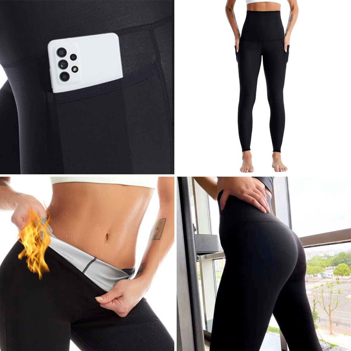 Nano Hertz Traje de sauna para sudar, moldeador, pantalones cortos...