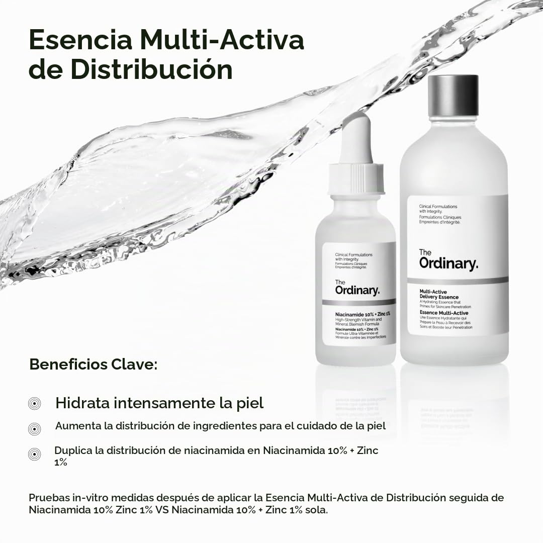 The Ordinary Multi-Active Delivery Essence, fórmula hidratante y ac...