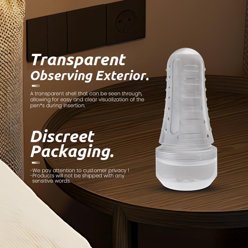 Masturbador masculino realista de bolsillo, vagina texturizada con...