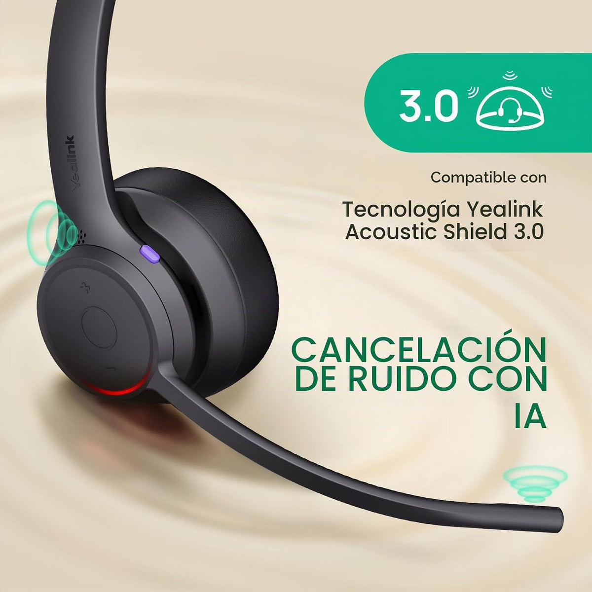 Yealink Auriculares inalámbricos Bluetooth Z32 económicos para trab...