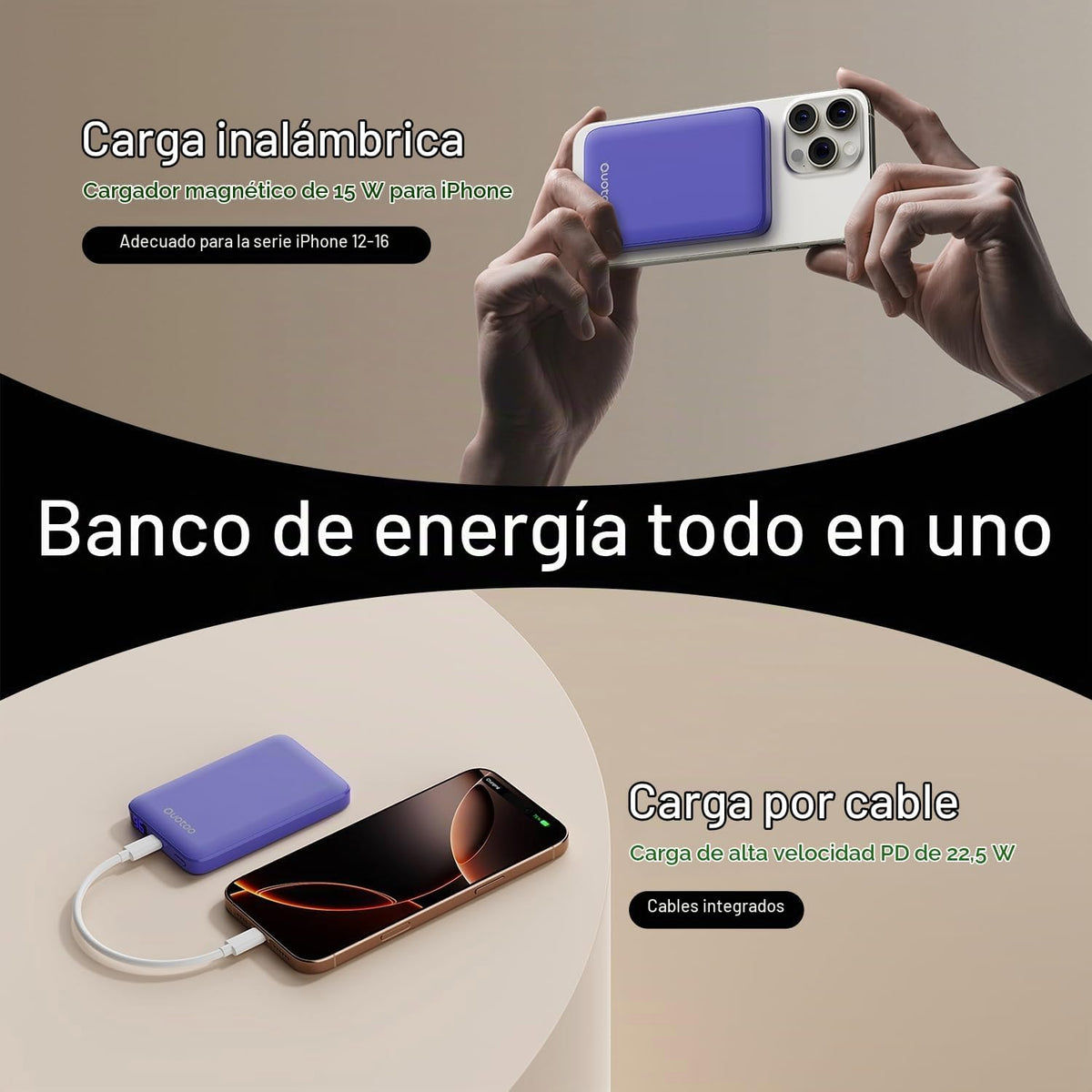 para el cargador portátil Magsafe, banco magnético delgado de la en...