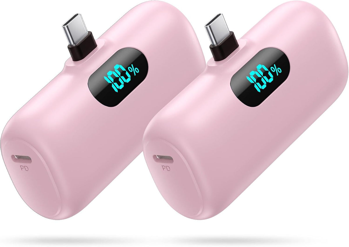 Mini cargador portátil USB C, batería mejorada de carga rápida PD d...