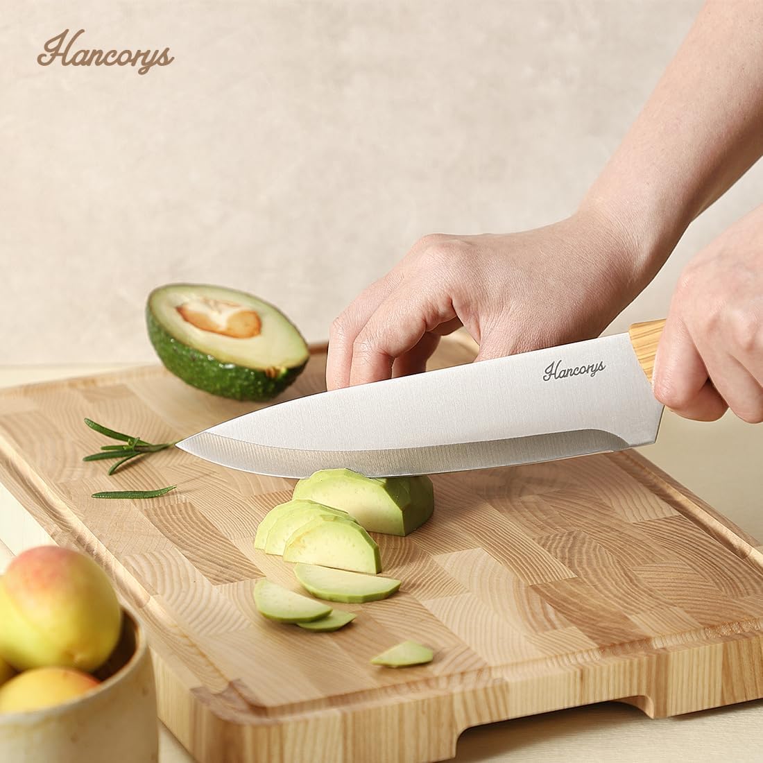 Hancorys Juego de cuchillos, juego de cuchillos de cocina de 15 pie...