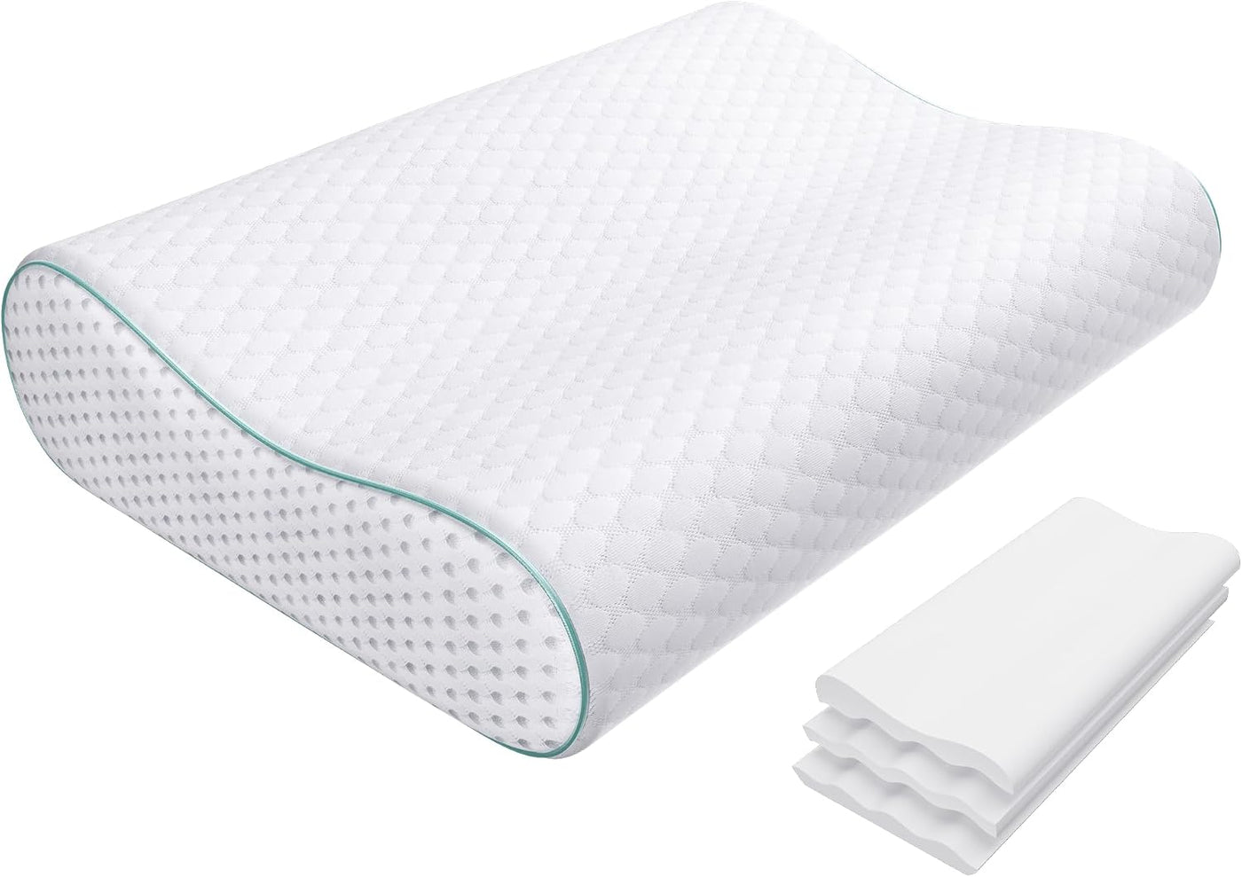 Almohada de espuma viscoelástica ergonómica Releep - Almohada ortop...