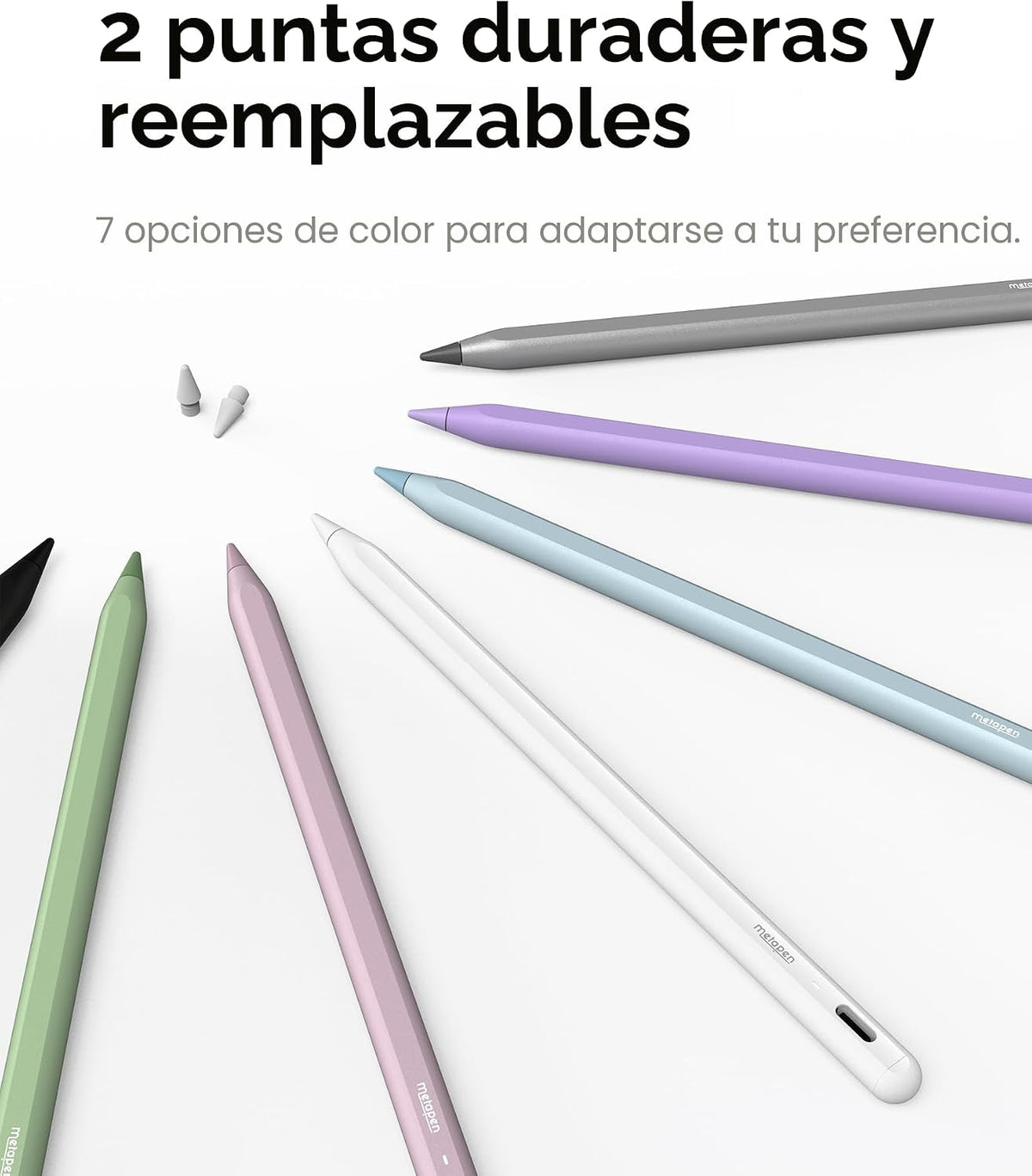 Metapen Lápiz A8 para Apple iPad 2018-2026, (carga 2 veces más rápi...
