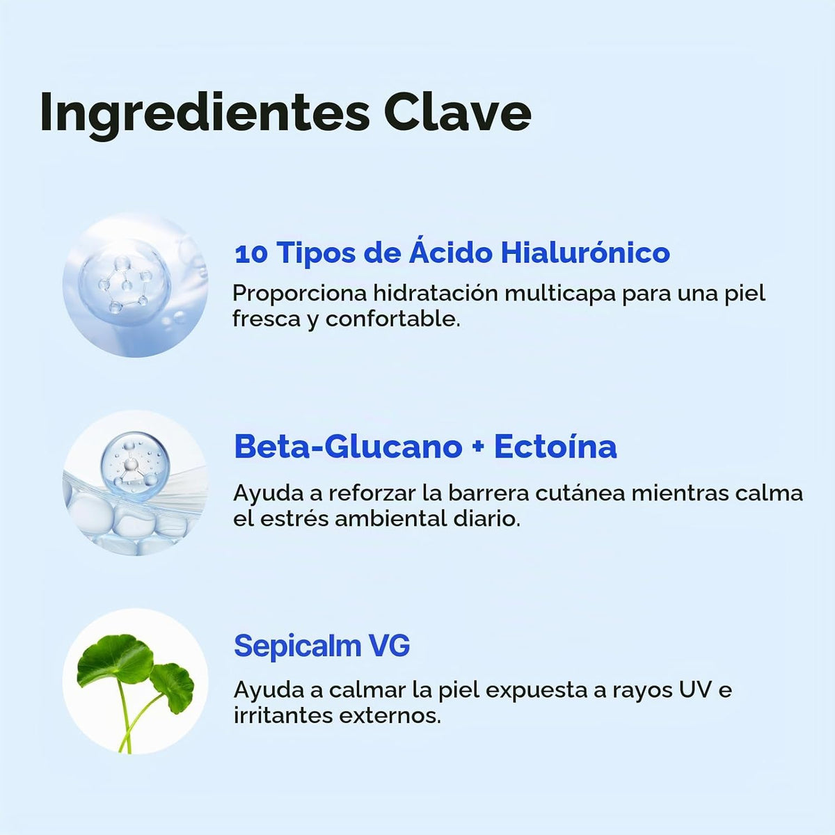 ISNTREE - Gel solar diario de ácido hialurónico SPF 30, protector s...
