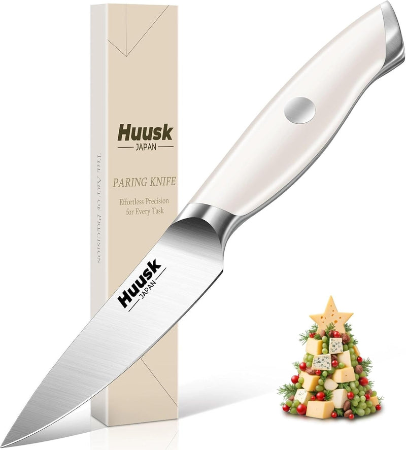 Huusk Cuchillo de pelar ultra afilado, cuchillo de cocina pequeño d...