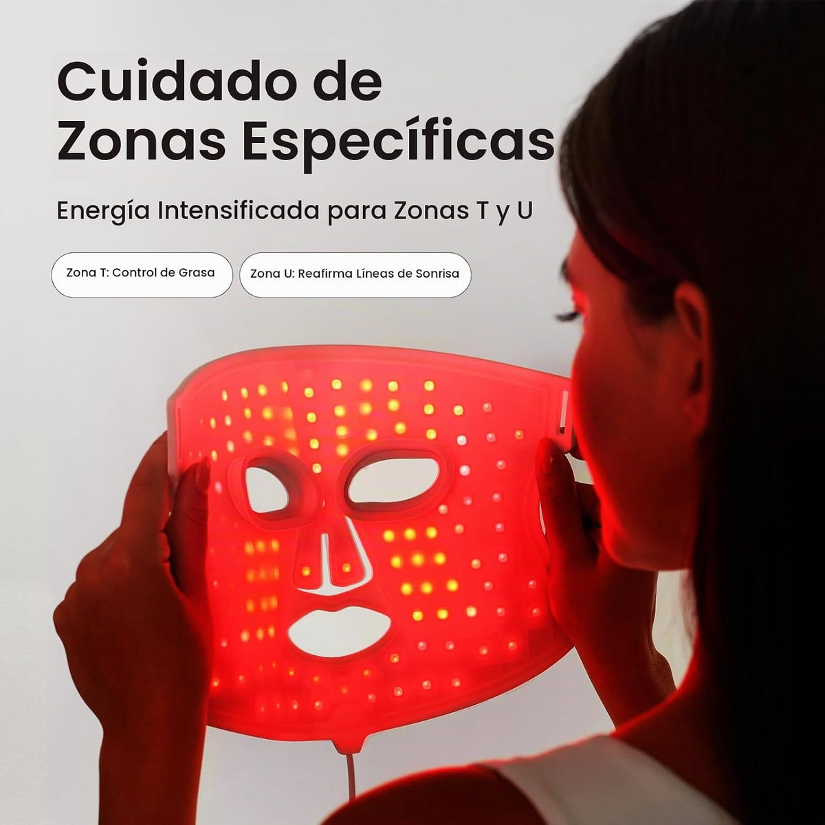 Wavytalk Máscara de terapia de luz roja para cara, ELLE mejor herra...