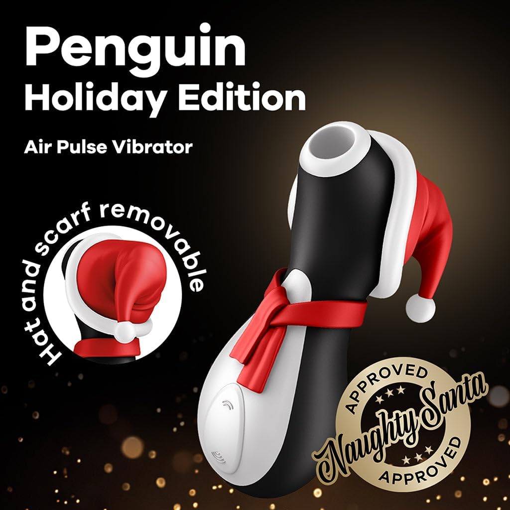 Satisfyer Juguete sexual vibrador de edición navideña de pingüino |...