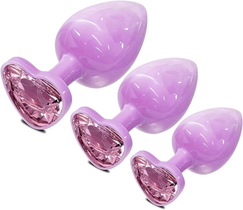 3 Piezas Juguetes Anales de Metal Tapón Anal para Adultos con Base...