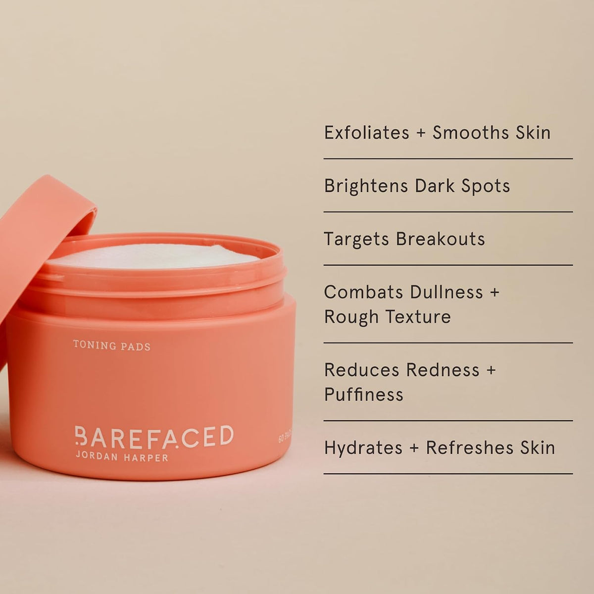 Barefaced Powerhouse Duo - Almohadillas tonificantes y suero dorado...